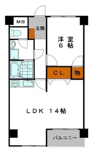 ル・マンド東延末【1階】の間取り
