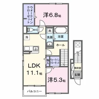 メゾン・ルリアン【2階】の間取り