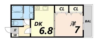 エステート英賀【3階】の間取り