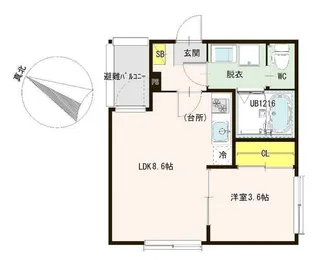 トワイライト上新庄【3階】の間取り