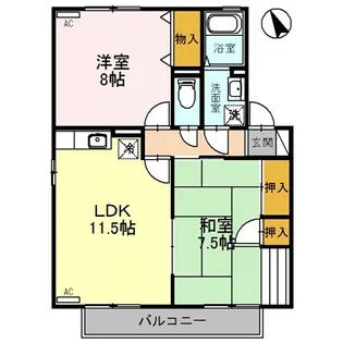 ルーミーハイツ【2階】の間取り