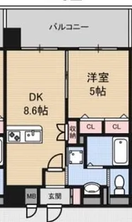 Luxe新大阪I【9階】の間取り