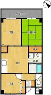 大阪府大阪市東淀川区豊里7丁目【マンション】の間取り