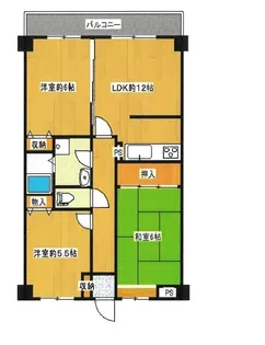 グランドエムユー【5階】の間取り