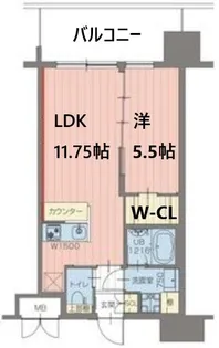 プレジオ三国EURO【13階】の間取り