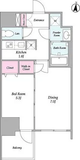 コンフォリア・リヴ新大阪WEST【13階】の間取り