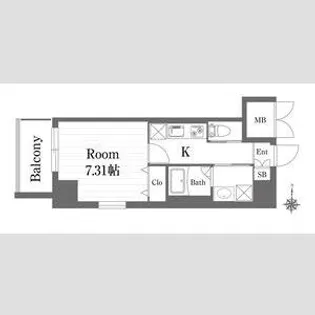 エメルミナ豊中岡町【6階】の間取り