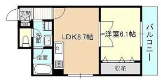 マイルド新大阪レジデンス3号館【3階】の間取り