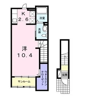 1Kの間取り画像