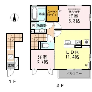 大阪府豊中市庄本町3丁目【アパート】の間取り