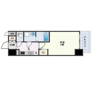 エスリード新大阪ザ プレミアWEST【6階】の間取り