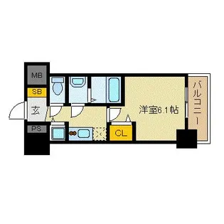 プレサンス新大阪ザ・シティ【6階】の間取り