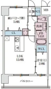 スプランディッドライズ新大阪ノース【9階】の間取り