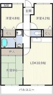 ウェルフェアー【4階】の間取り