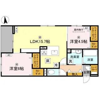 Armojour B棟【1階】の間取り