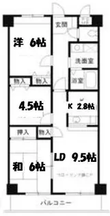 メゾンドール南千里【7階】の間取り