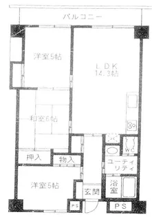 コモン山田ウエスト【4階】の間取り