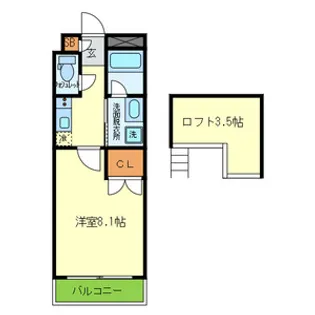 プレベール千里中央【2階】の間取り