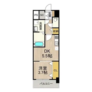 スプランディッド新大阪EAST【4階】の間取り