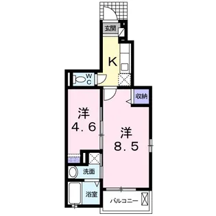 カーサユタカ【1階】の間取り