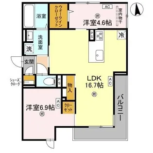 Armojour A棟【2階】の間取り