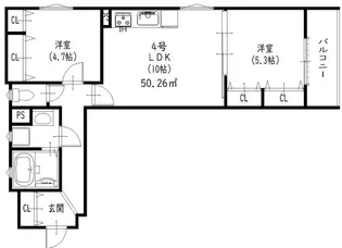 クリエオーレ原町【2階】の間取り
