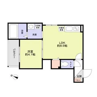 ヴェルメゾン新大阪【1階】の間取り