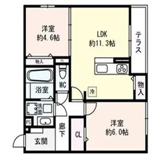 Flat Comfy 豊中【3階】の間取り