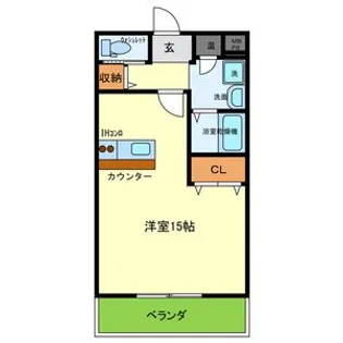 1Rの間取り画像