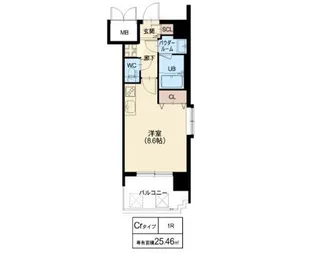 プレサンス神崎川ファインブレス【3階】の間取り