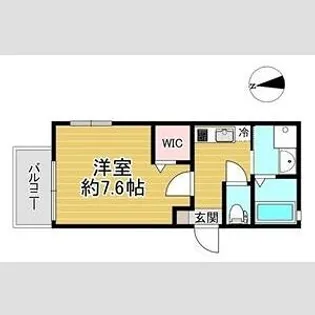 ワコーレヴィータ江坂WEST【2階】の間取り