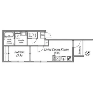 パークテラス淡路【2階】の間取り