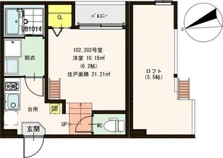 ハーモニーテラス宝山町【2階】の間取り