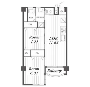 エルベコート豊中向丘【3階】の間取り