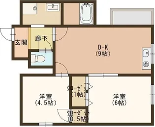 ウエストヒルズ【3階】の間取り