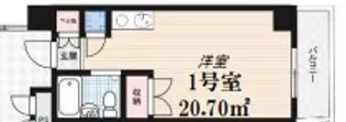 東明マンション江坂【6階】の間取り
