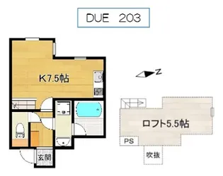 ガレリア千里山DUE DUE【2階】の間取り