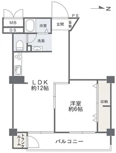 パルムハウス曽根【2階】の間取り