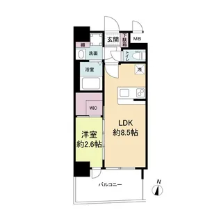 セレニテ西中島アリア壱番館【2階】の間取り
