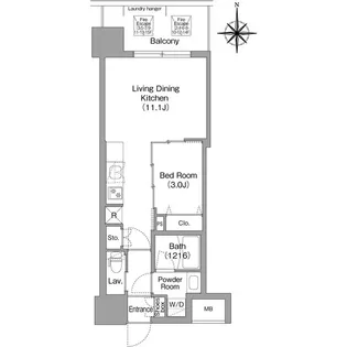 コンフォリア・リヴ東三国駅前ソルテラス【2階】の間取り