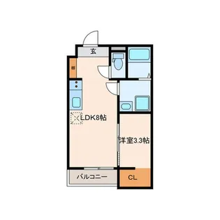 S-MOVE三国【3階】の間取り