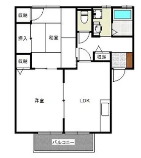 日恵ハイツA−1棟【2階】の間取り