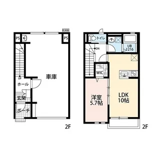 大阪府吹田市南金田2丁目【テラスハウス】の間取り