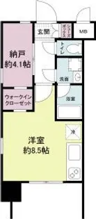 レジディア新大阪【6階】の間取り