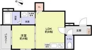 ヴェルメゾン新大阪【1階】の間取り