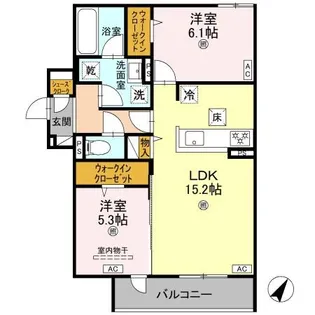 D-residence大島町【1階】の間取り