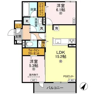 D−RESIDENCE大島町【2階】の間取り