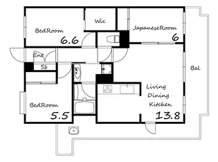 グランドメゾン万博公園南【8階】の間取り