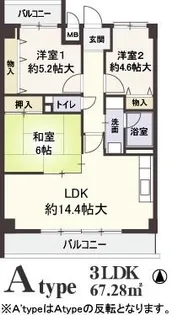 ルミエール西緑丘【4階】の間取り