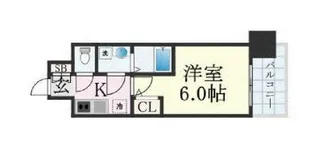 エスリード新大阪グランゲートノース【6階】の間取り